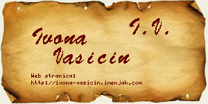 Ivona Vasičin vizit kartica